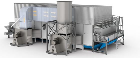 Efficient Low Emission Particle Board PB OSB Low Temperature Belt Type Dryer